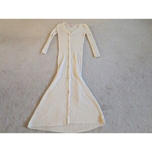 Victoria's Secret Long Luxe Creme Knit Ivory White Sweater Dress Lingerie Small